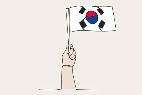A hand raised the Nepal flag Stock Illustration