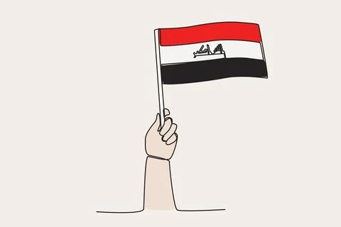 A hand raised the Niger flag Stock Illustration