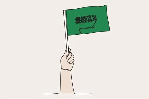 A hand raised the Romania flag Stock Illustration