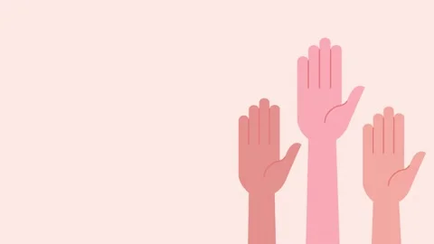 A hand raised upward with a clean background 스톡 동영상 308232887