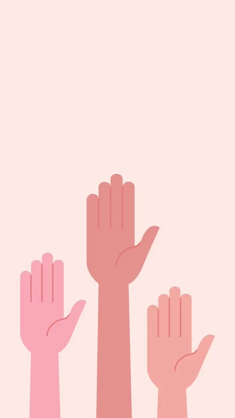 A hand raised upward with a clean background Stock Footage 308232888