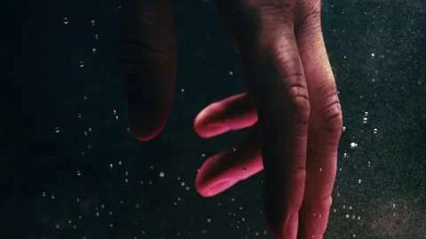 Hand Reaches Down in Slow Motion Stock Footage 300892410