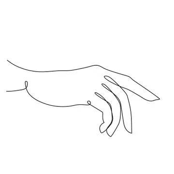 Hand reaching in front or towards something Illustrazione stock