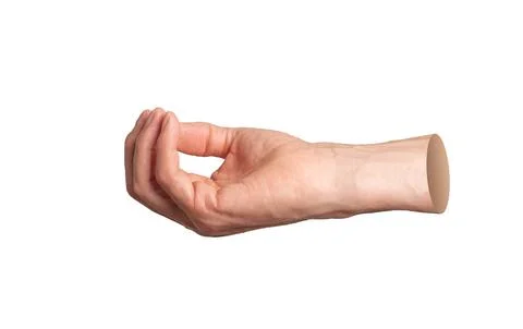 Hand reaching out, open cup-shaped gesture, side view, holding something, Stock Photos