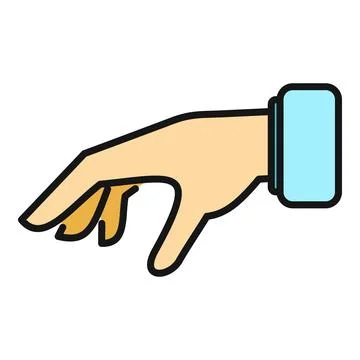 Hand reaching out picking up something gesture Stock Illustration