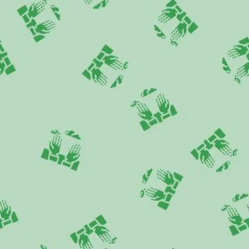Hand reaching sky progress glyph vector seamless pattern Illustrazione stock