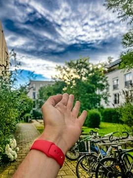 Hand Reaching Toward the Sky 写真素材