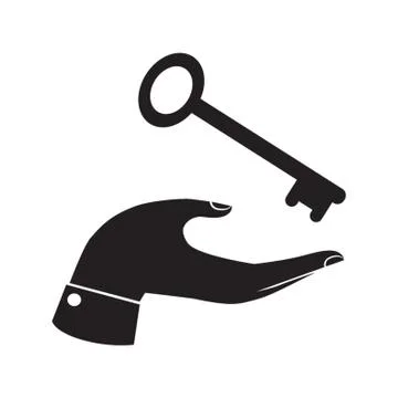Hand Receiving A Key Stock Illustration