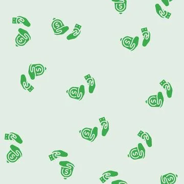Hand receiving small vs large paycheck glyph seamless pattern Stock Illustration
