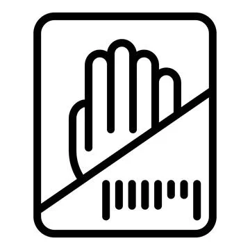Hand recognition icon outline vector. Biometric scan Stock-Illustration