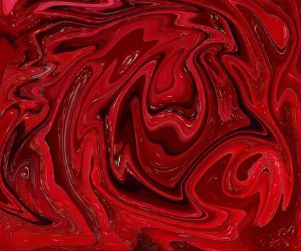 Hand red painted background with mixed liquids Stock Photos