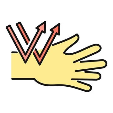 Hand reflecting uv rays for skin protection Stock Illustration