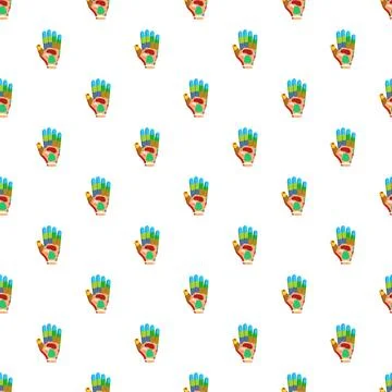 Hand reflexology chart pattern illustrating alternative medicine Stock Illustration