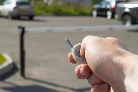 Hand, remote, barrier Stock Photos