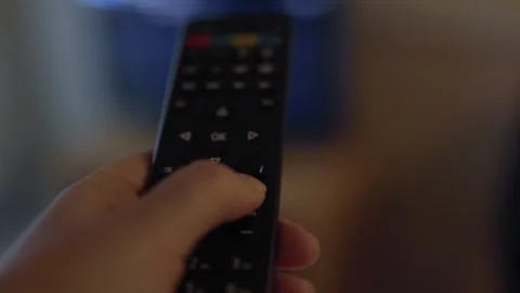 Hand with remote control Stock Footage 313142677