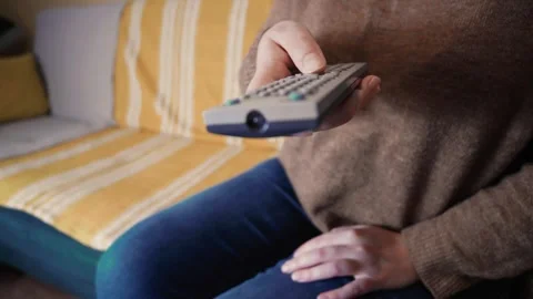 Hand with remote control. Video stock 319398666