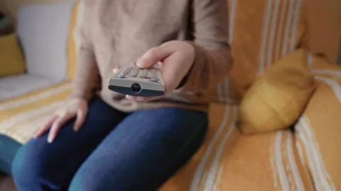 Hand with remote control. Stock Footage 319398671