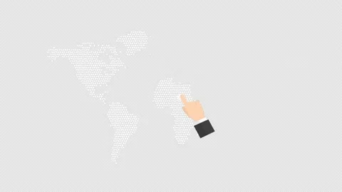 Hand removes continents from world map Stock Footage 213278455