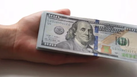 Hand requiring the money Stock Footage 81209723