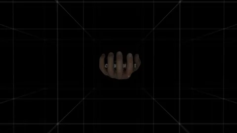 Hand Reveals Hologram Word-COMMITMENT Stock Footage 98321171