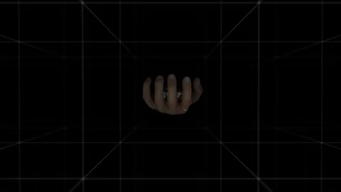 Hand Reveals Hologram Word-DEVOPS Vídeo Stock 98321716