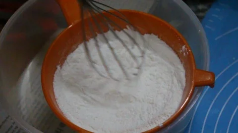 Hand with rice flour Stock Footage 91247410