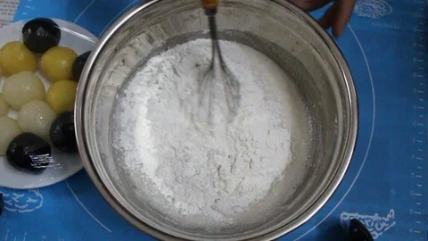 Hand with rice flour Stock Footage 91248151