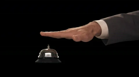 Hand Rings Bell Stock Footage 754638