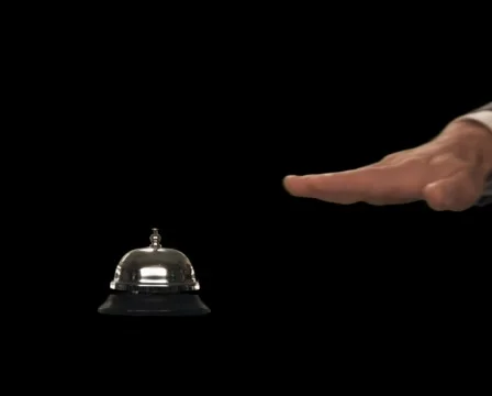 Hand Rings Bell Stock Footage 754639