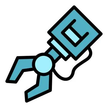 Hand robot ai icon vector flat Stock Illustration