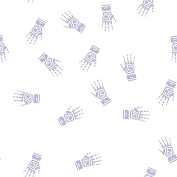 Hand robot glyph seamless pattern 스톡 일러스트