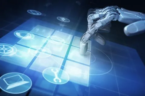 Hand of robot Stock Illustration