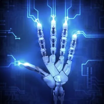 Hand of robot Stock Illustration