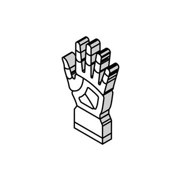 Hand robot isometric icon vector illustration Illustrazione stock