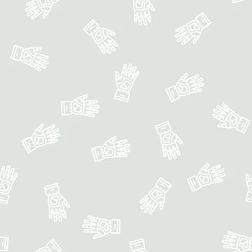 Hand robot line seamless pattern Stock Illustration