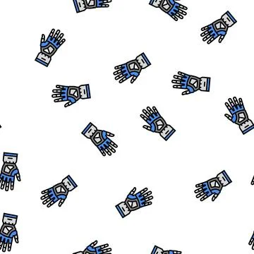 Hand robot vector seamless pattern イラスト素材