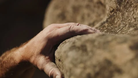 Hand of a rock climber Stock Footage 264138406