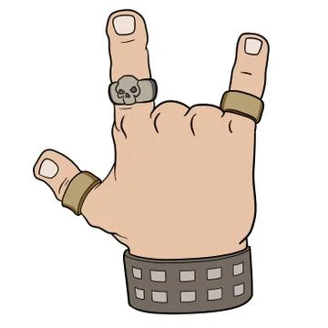 Hand in Rock gesture Stock-Illustration
