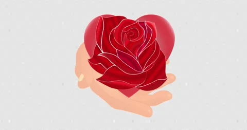 Hand with rose Stock Footage 147262455