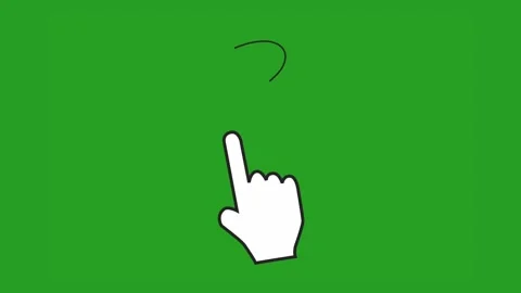 Hand Rotate Gesture Icon Green Screen UI Animation 4K Video Stock Footage 339852876