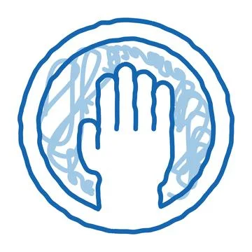 Hand Round Frame doodle icon hand drawn illustration Ilustración de archivo
