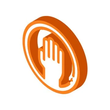 Hand Round Frame isometric icon vector illustration Ilustración de archivo