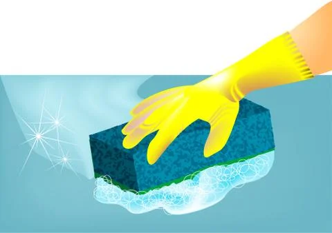 Hand in rubber glove Stock Illustration