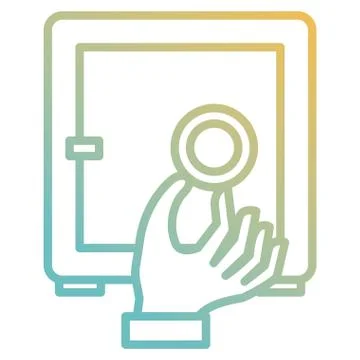 Hand with safe box 库存插图
