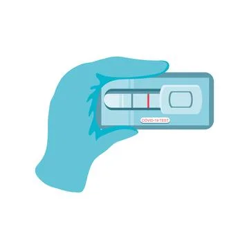 Hand with sample test or blood test coronavirus covid 19 스톡 일러스트
