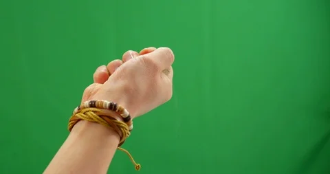 Hand with sand_chroma_2 Stock Footage 93689339