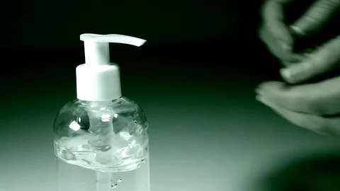 Hand sanitation Stock Footage 127591708