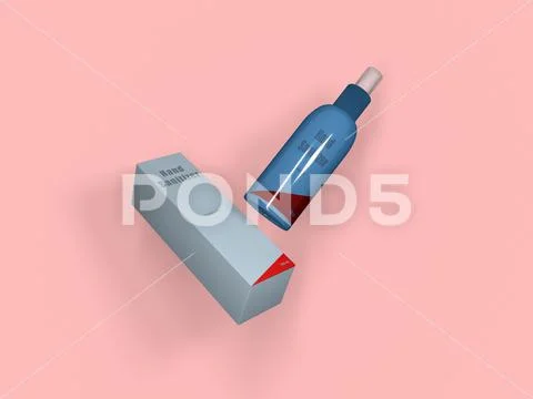 HAND SANITIZER AND DISINFECTANT WITH BOX 3D MOCKUP DESIGN. PSD Template