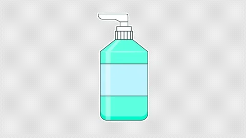 Hand sanitizer bottle Vídeo Stock 335469301