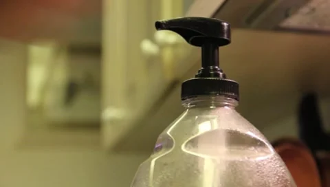 Hand Sanitizer Cleaning Hands Stock Footage 7340599